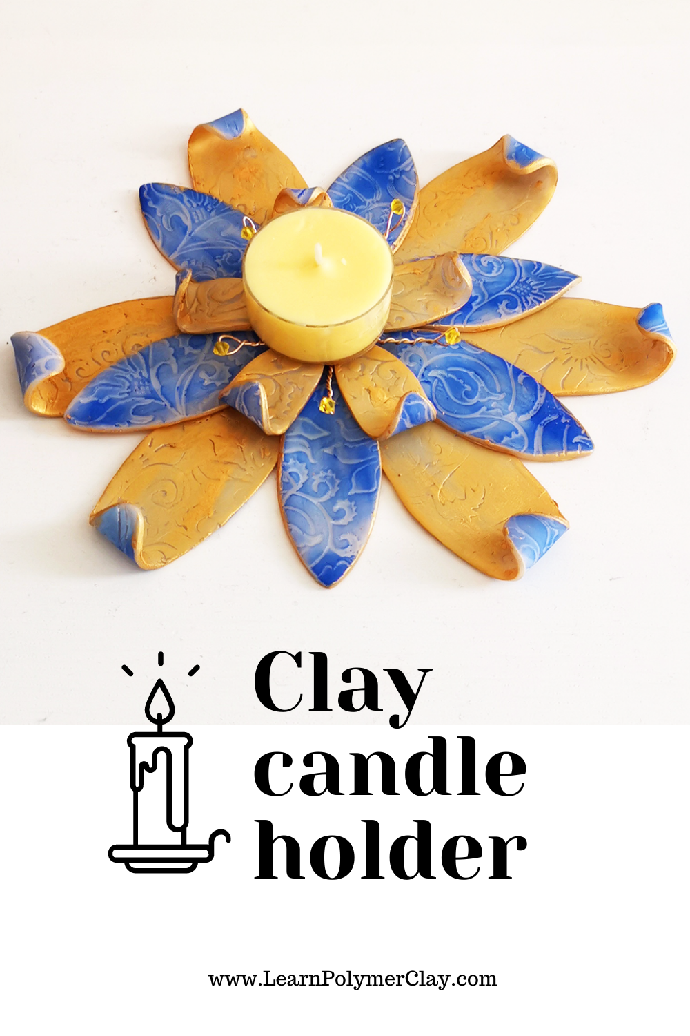 Step-by-step process for making a beautiful clay candle holder for
special occasions