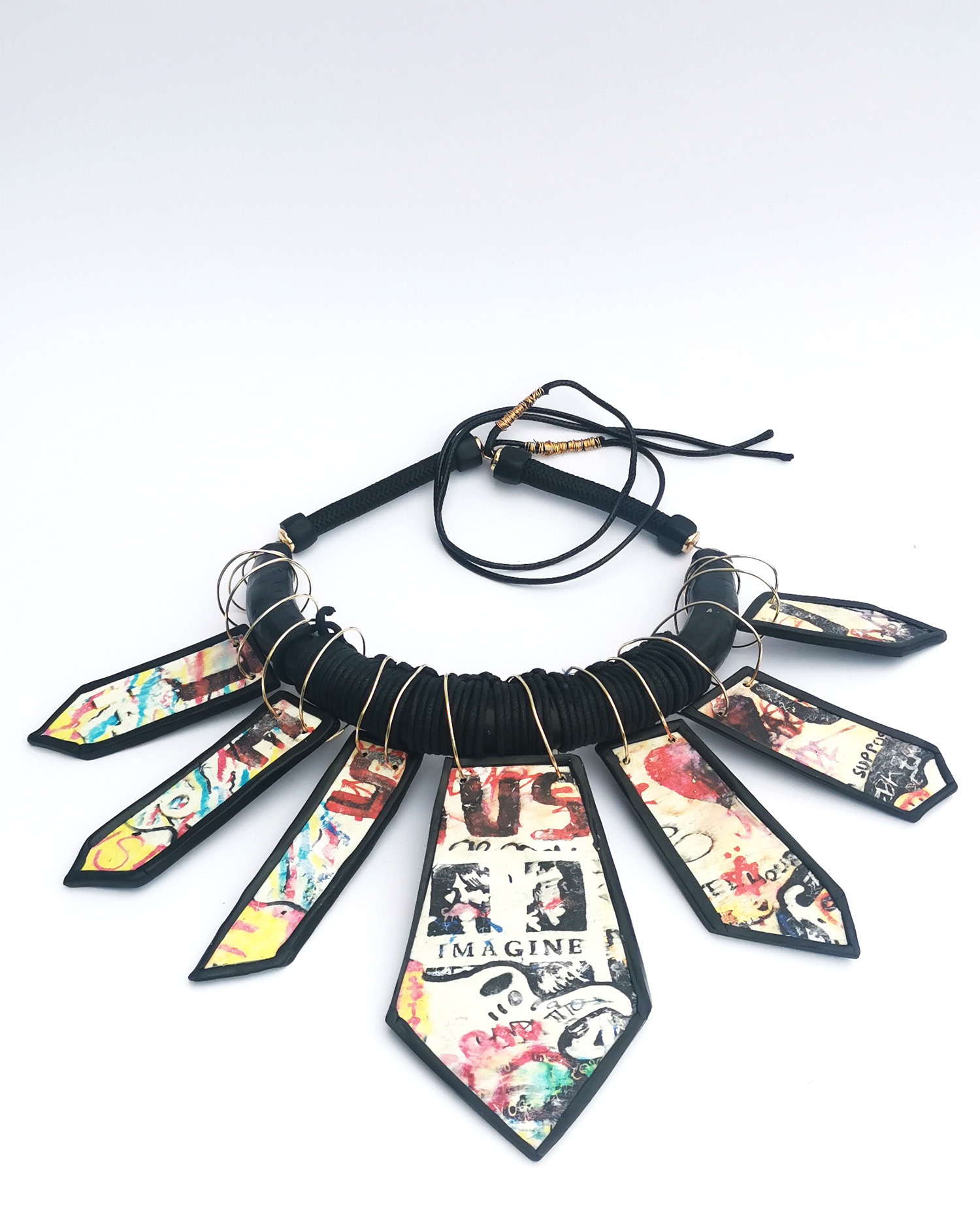 There is always hope – Polymer clay image transfer neck piece